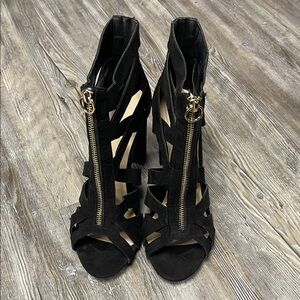 Charlotte Russe Black Cutout Heels